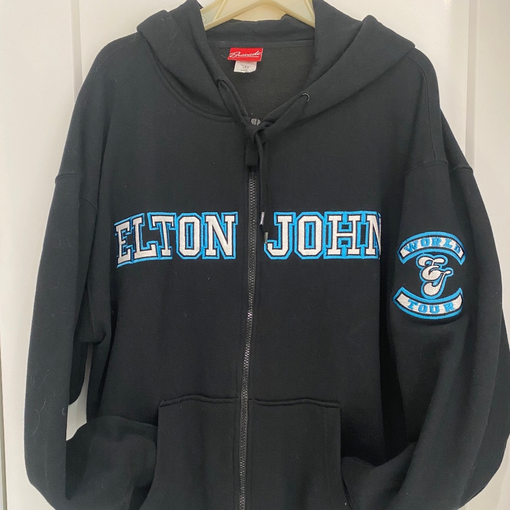 ELTON JOHN zip up hoodie